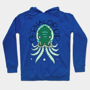 cephalopod in greens and blue Hoodie